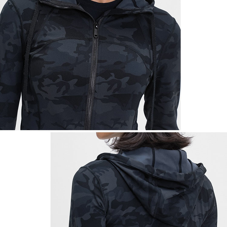 Printed Logo Winter Coat Women Hoodies Sports Biker Zipper Jackets