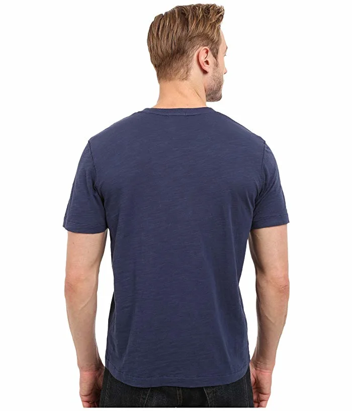 Custom Fitness Muscle Clothing Navy Blue Men Gym Sports T-Shirt V-Neck