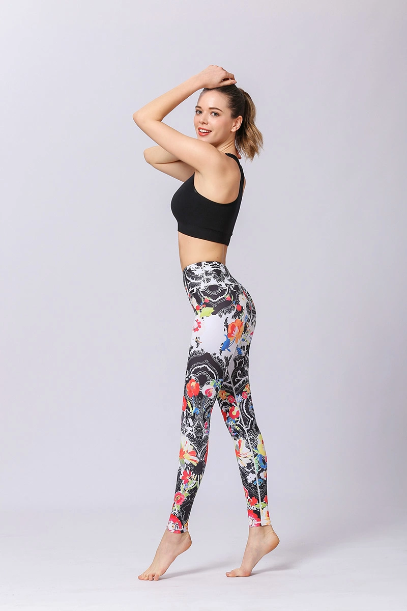 Wholesales Sublimation Printing Yoga Pants High Waisted Workout Leggings Gym Clothing