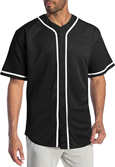 Mens Baseball Jersey Button Down Shirts Active Team Sports Uniforms