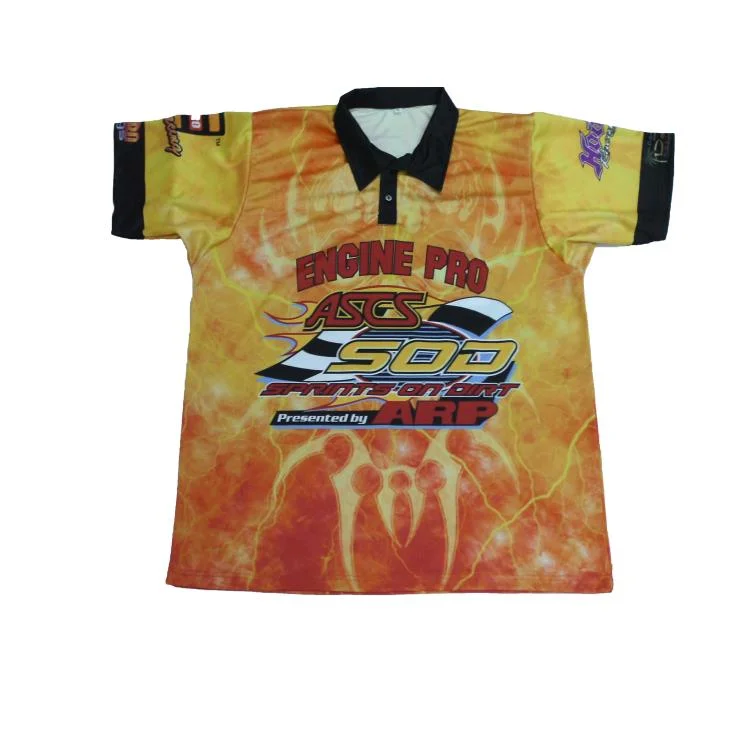 Custom Sublimated Motor Sport Jersey Motor Sports Shirts Sublimation Team Auto Racing Crew Shirts