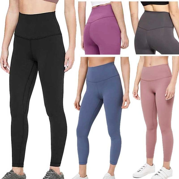Women One Color Clothing Sports Top and High Waisted Workout Leggings Yoga Fitness Long-Sleeved Yoga Wear Running Yoga Suit
