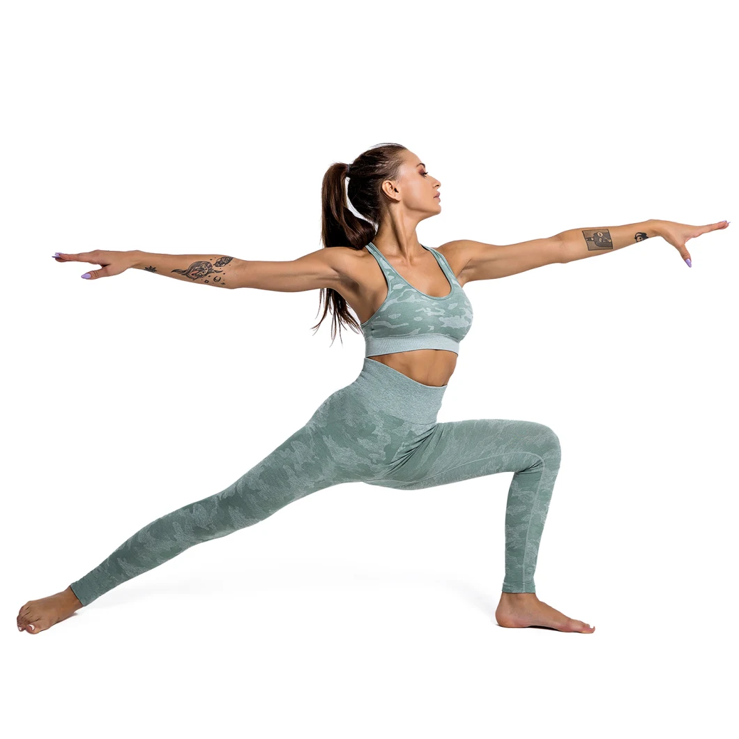 Women′s High Waisted Camo Seamless Leggings 7/8 Length Workout Yoga Pants
