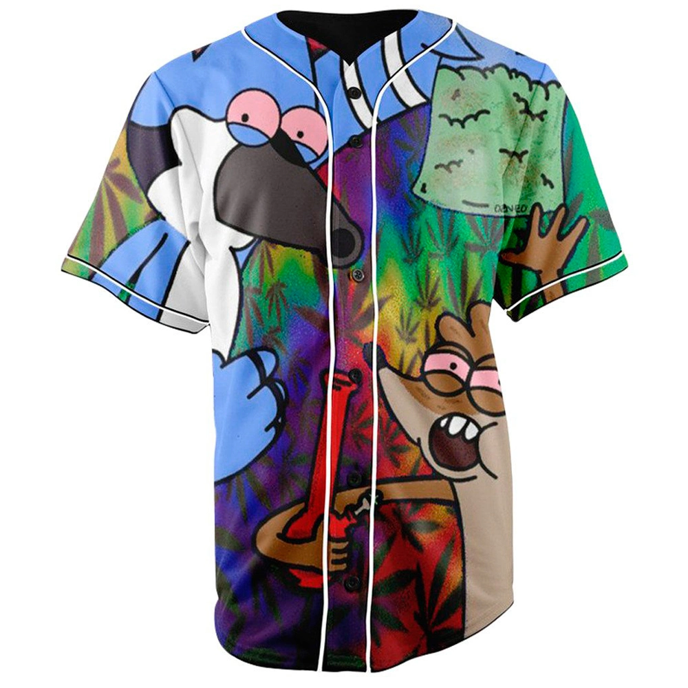 Customized Baseball Jerseys Botton Shirt, Striped Baseball Jersey Front Buttons Baseball Shirts