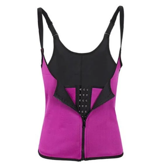 Sports/Gym Vest Zip Closure Belly Girdle Belt Neoprene Ladies/Women Bodysuit, Vest