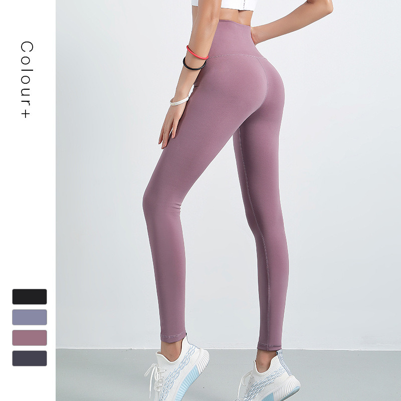 2020 New Nude Yoga Pants Women High Waist Leggings Peach HIPS Running Tights Sports Fitness Pants