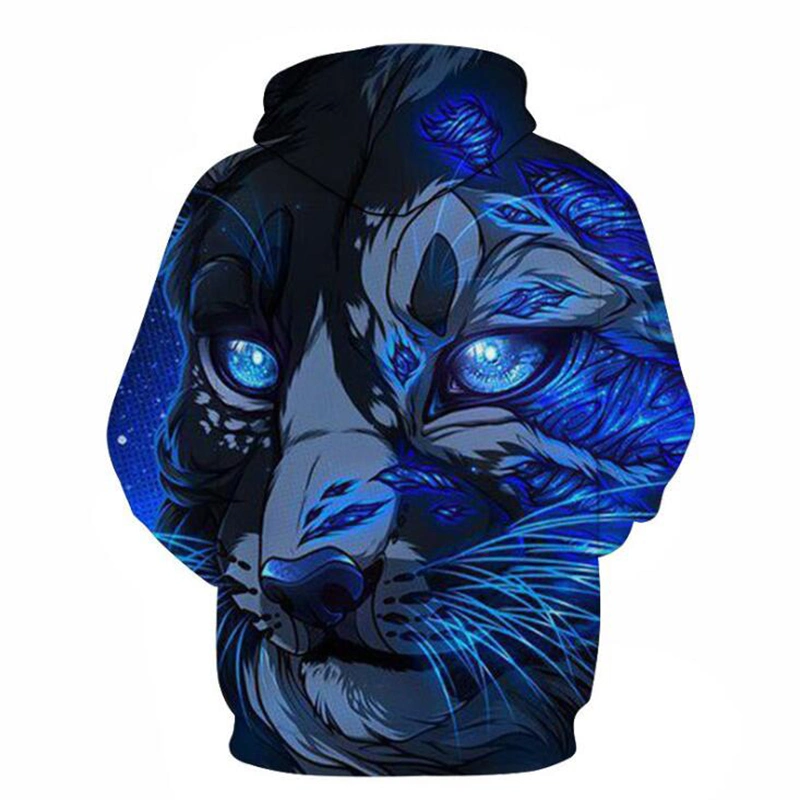Fashion Long Sleeve Animal Digital Printed Sweatshirt Hoody Man Sport Pullover Hoodies