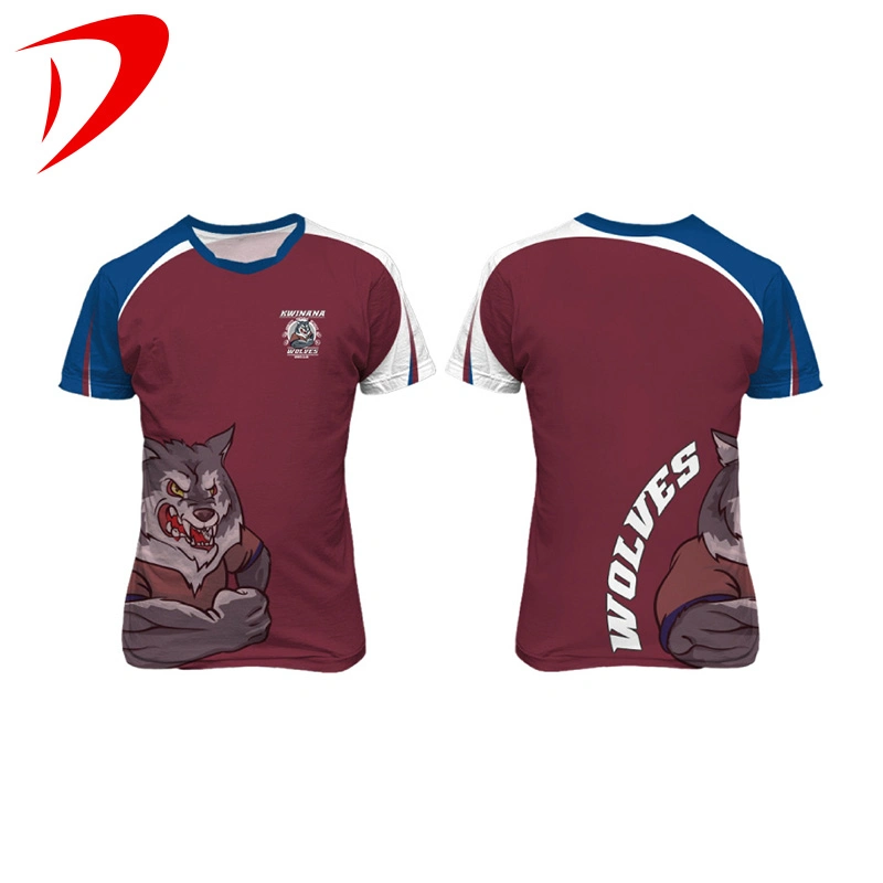 Team Sport Training Wear Factory Any Logo Customized Full Digital Sublimation Tee Man T Shirts