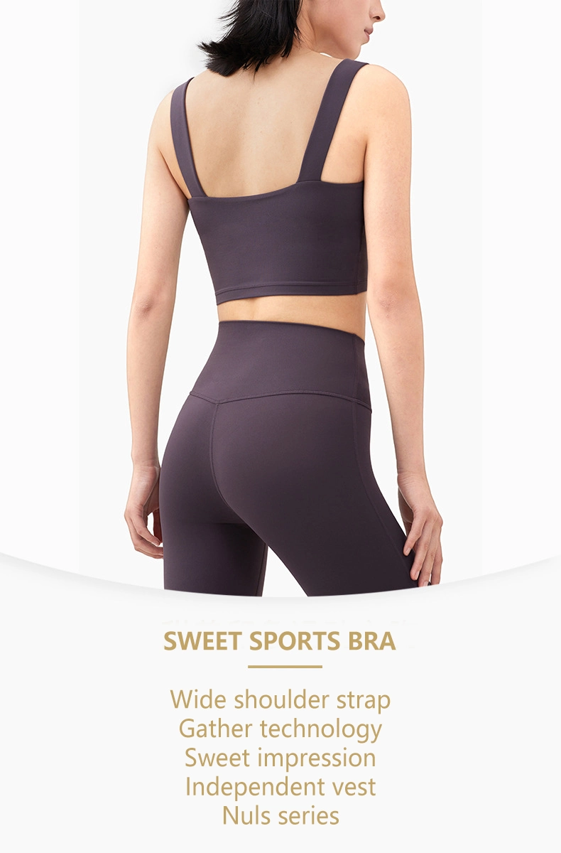 Wholesale Sports Wear Tops Underwear Women's Shock-Proof Running Fitness Yoga Bra Sports Bra