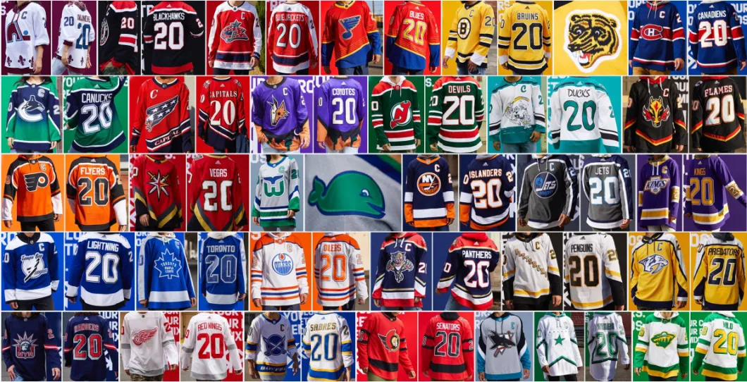 Wholesale Cheap 2021 New Arrival Hockey Jerseys Customized Team Shirts Sports Apparels