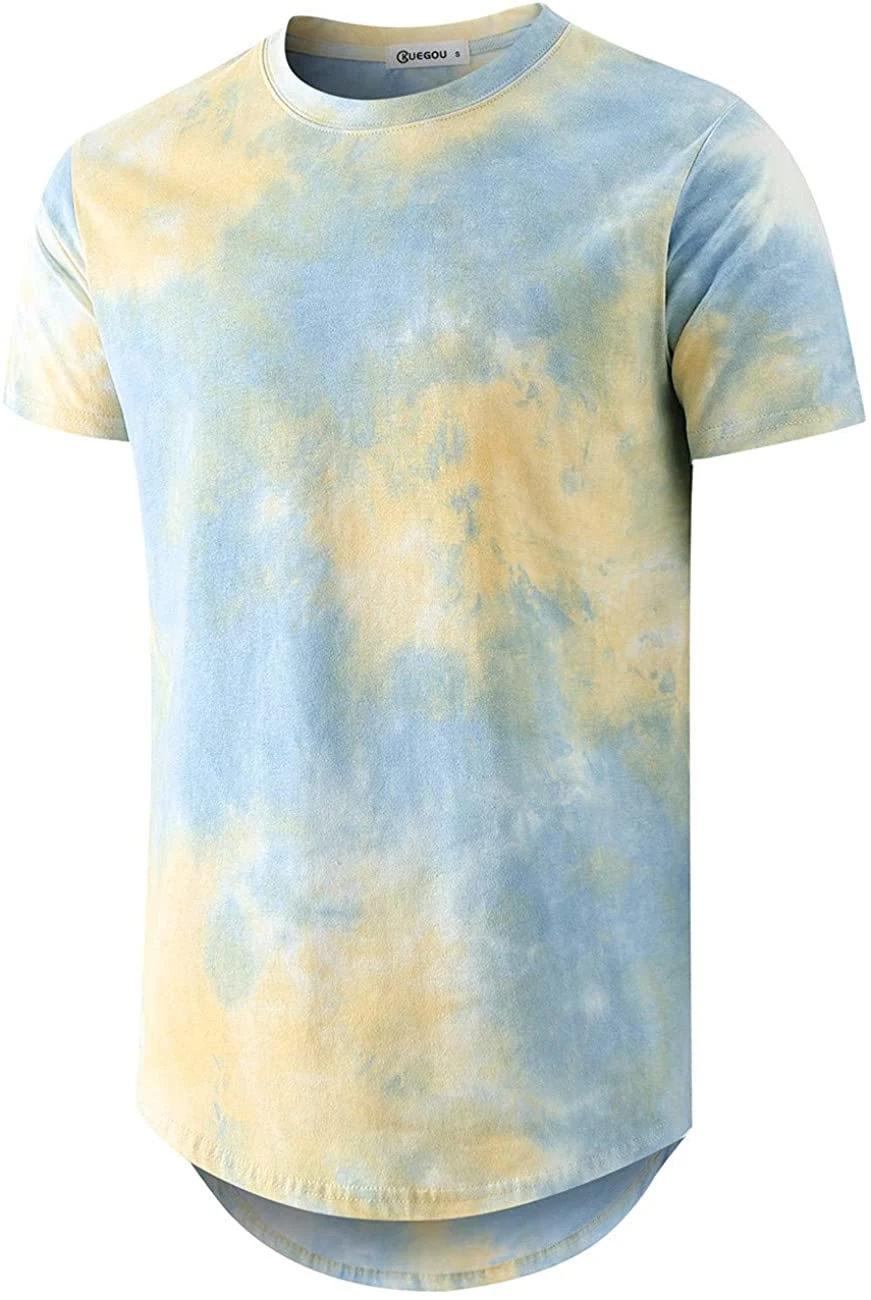 Mens Hip Hop Tee Tie-Dyed Hipster Colorful Tie-Dye T Shirts