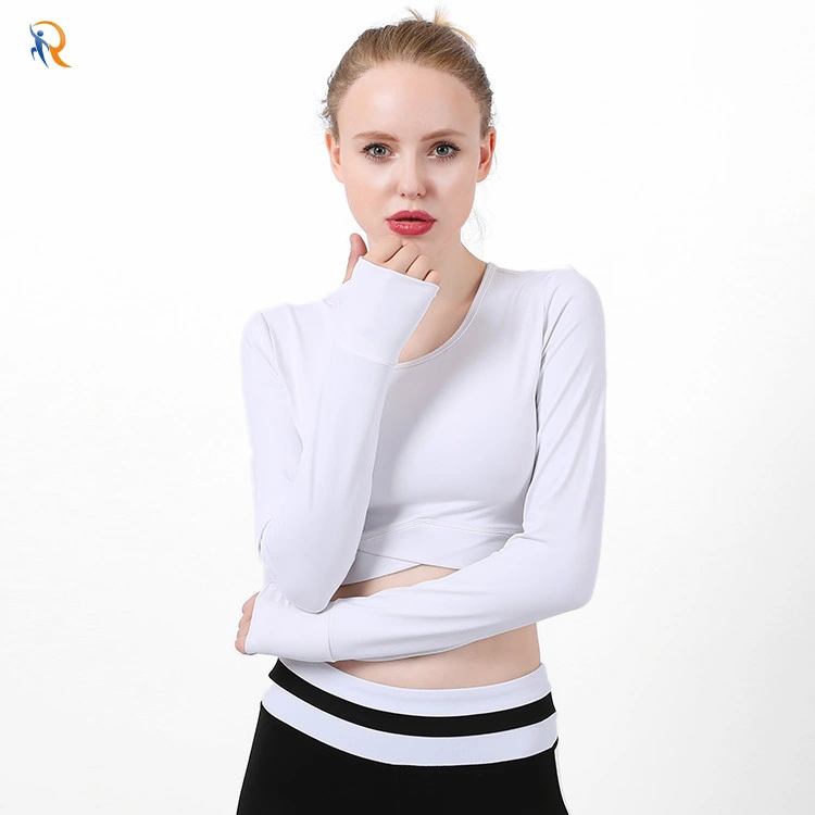 Hot Selling Sport Long Sleeve T-Shirts Sexy Ladies Yoga Wear