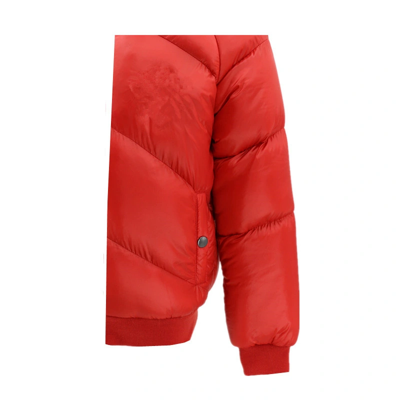 Eco-Friendly Kids Fashionable Clothing Winter Red Jacket Puffer Waterproof Sport Zipper Padded Boys Bomber Jacket