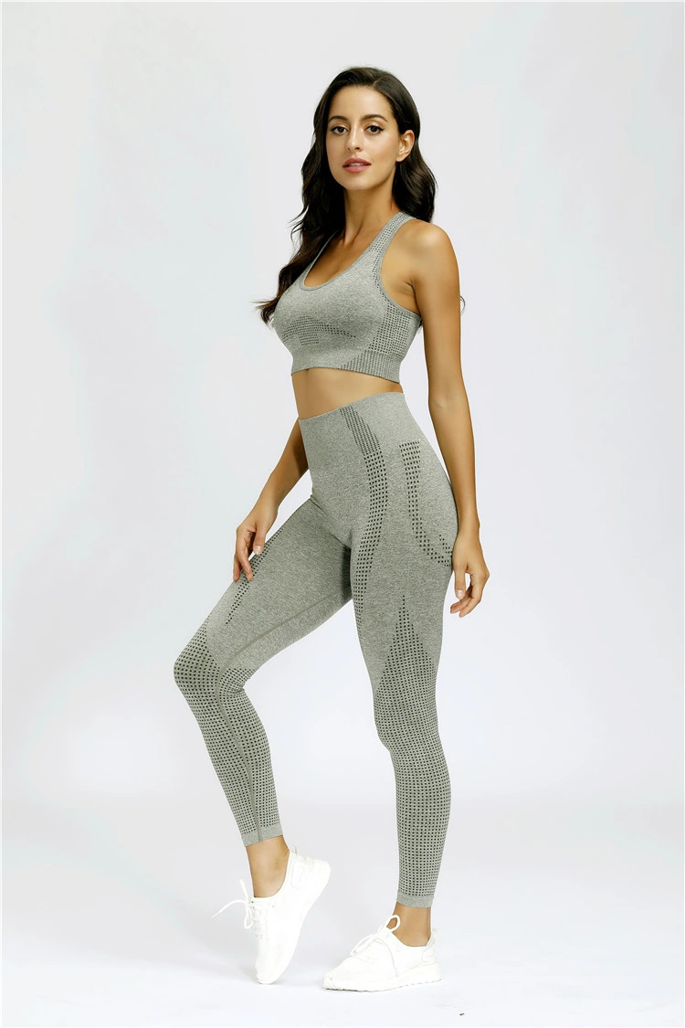 Yoga Clothing High Waist Sports Tights Female Fitness Seamless Quick-Drying Pants Yoga Sport Set