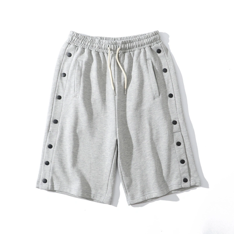 High Streetwear Clothes Buttons Loose Man Shorts Fashion Basketball Sports Sweat Shorts for Men