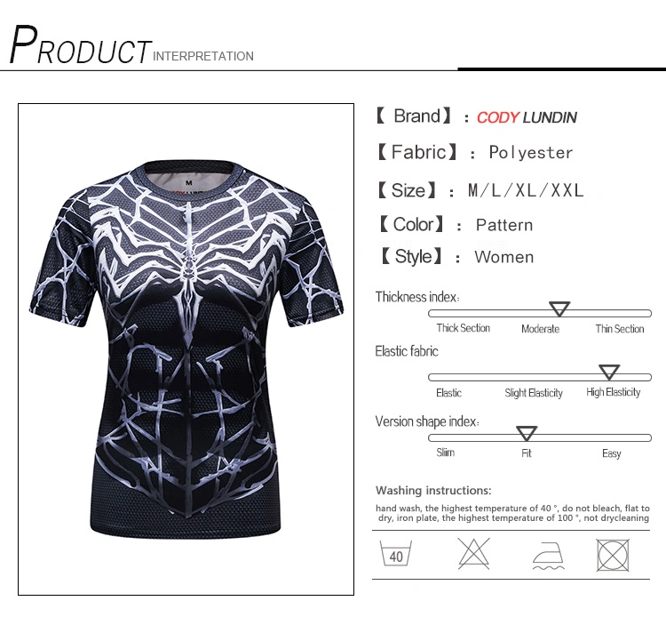Cody Lundin Sport Wear Training Slim Fit Fitness Sportswear Type Ladies T Shirt