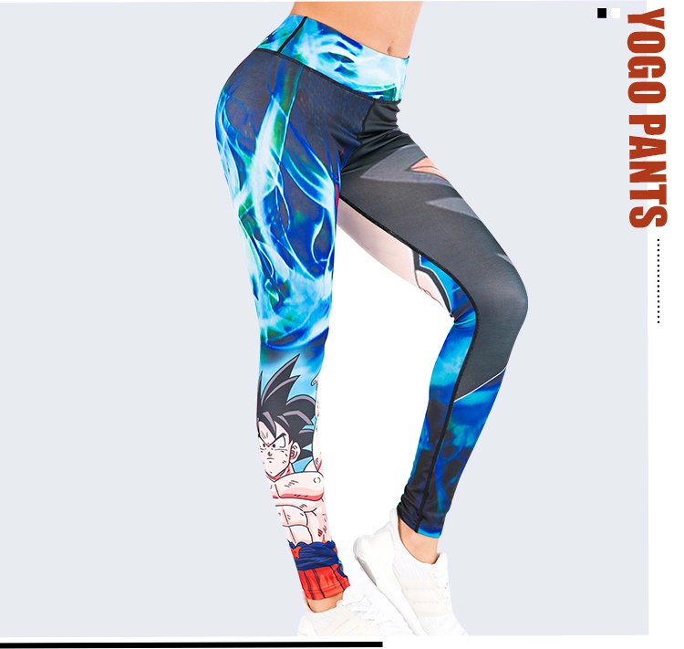 Cody Lundin Patterned Clothes Printing Mesh Tummy Control Rib Yoga Pants