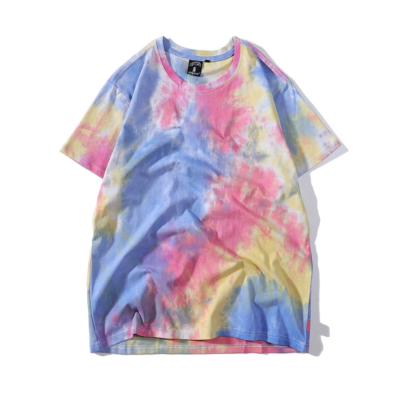 High Quality Wholesale Tye Dye T Shirt Custom Logo Printing Multi Color Tie Dye T Shirt