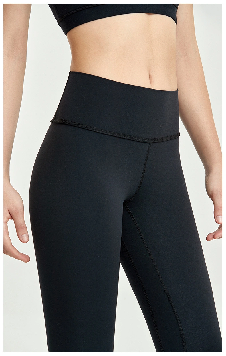 Naked Feeling Yoga Pants Women High Waist Hip Tight Running Fitness Exercise Pants Cropped Trousers