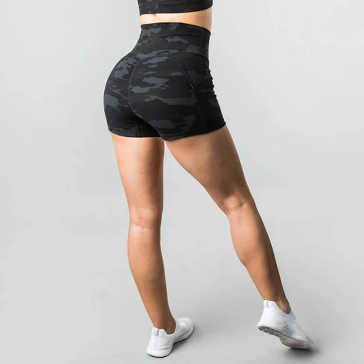 Custom Boxer Shorts Women Gym Yoga Sports Shorts with Pockets