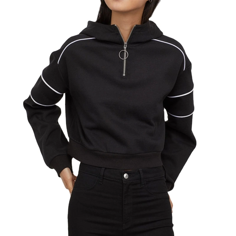 Customized Cool Sport Women's Blank Oversized Zipper Hoodies