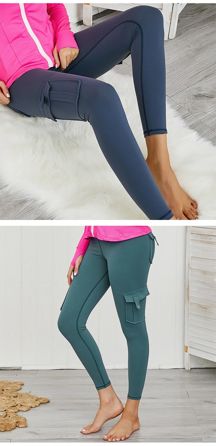 Cody Lundin OEM Women High Waisted Workout Yoga Pants Fitness Gym Custom Camo Leggings with Pockets