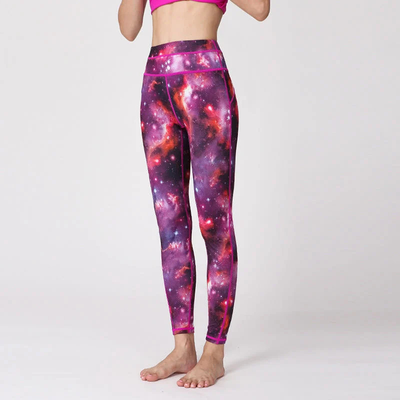 Running Fitness Bottoming Tight Yoga Pants Starry Sky Yoga Pants