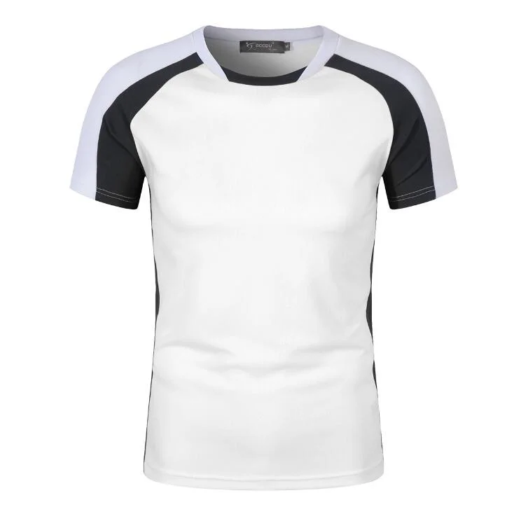 China Wholesale Men's Clothing Gym Sport Wear Tight Fit Men's Quick Dry T Shirts 100% Polyester Custom Printing