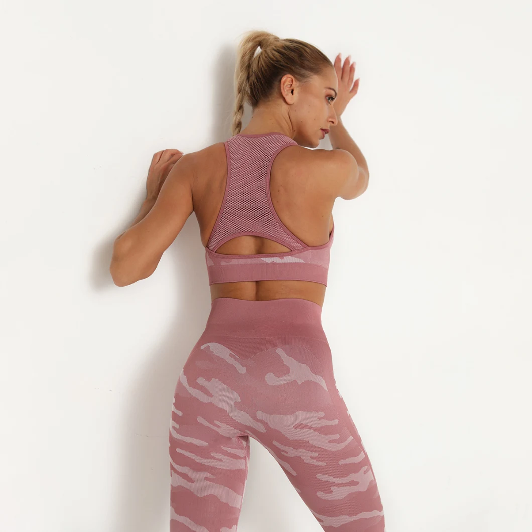 Camouflage Push up Sports Bra Women Seamless Yoga Bras for Women Workout Fitness Bra Tops