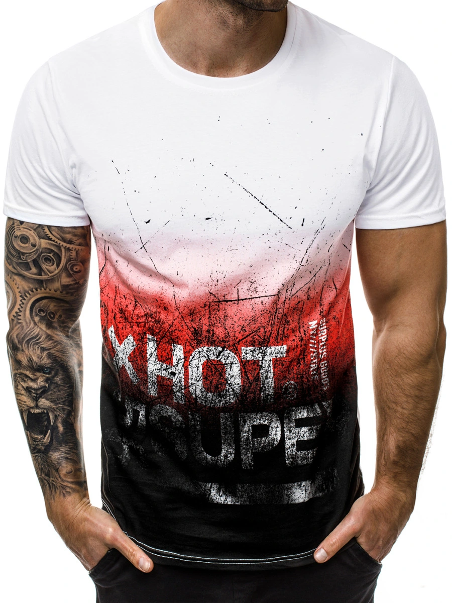 Men's Short Sleeve Printed T-Shirt Casual Sport T-Shirt Fashion Clothing