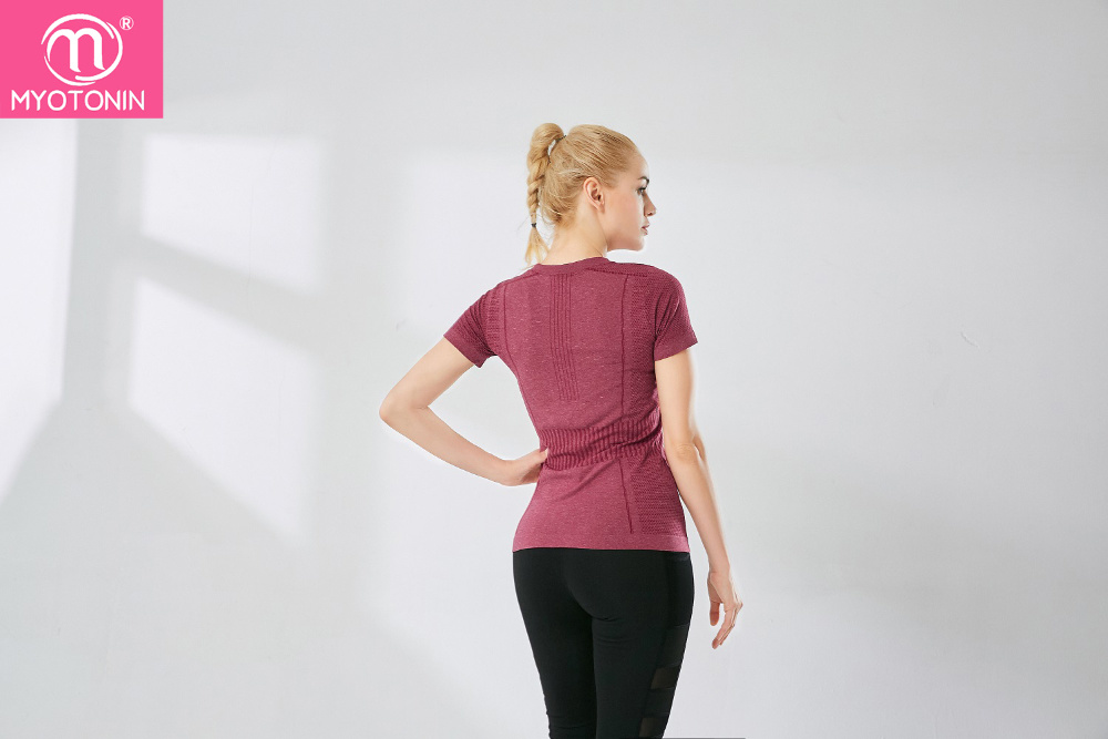 Customized Sexy Ladies Custom Sublimation Sport Gym Cotton T Shirt Women Sports T-Shirt Lowers Surplus