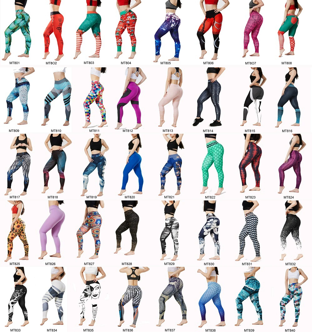 High Waist Workout Leggings Yoga Pants Tummy Control Workout Running Yoga Leggings 12 Colors