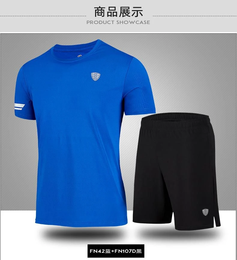 Summer Suit for Men Sport T-Shirt Suit with Short Sleeves