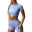 New Ladies Short Cropped T-Shirt High Waist Shorts Two-Piece Yoga Suit