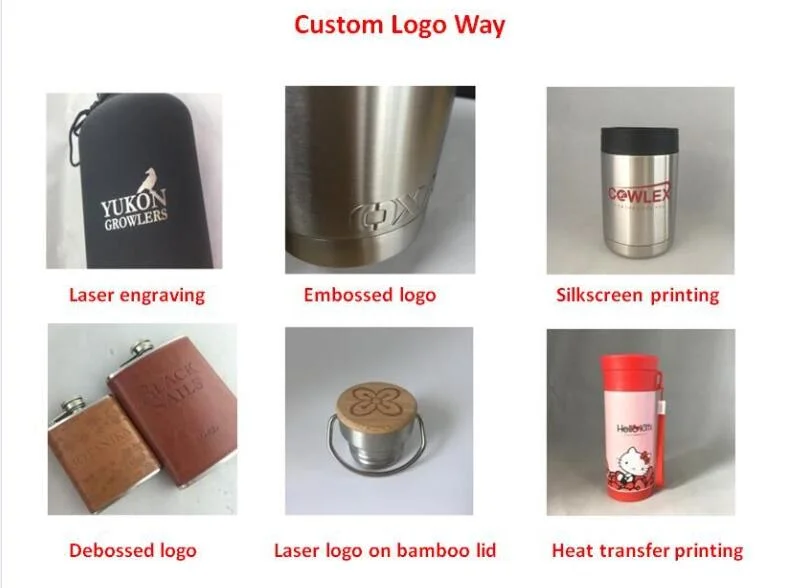 Customized Logo Stainless Steel Double Wall Insulated Bullet Shape Thermos Flask