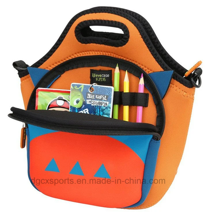 Waterproof Neoprene Insulated Carrying Lunch Tote Bag for Kids Lunch Bag for Girls, Fits a Kids Lunch Box, Insulated Neoprene Lunch Cooler Bag