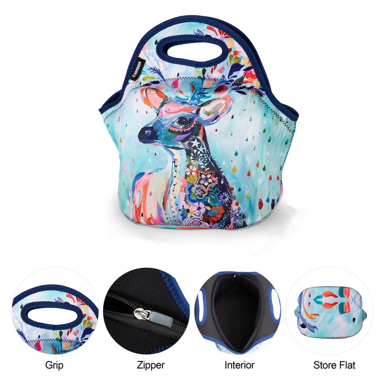 Waterproof Reuseable Soft Thermal for Adults Waterproof Lunch Bag Cute Cartoon Kid School Lunch Bag Insulated Waterproof Lunch Tote Box for Work School Travel