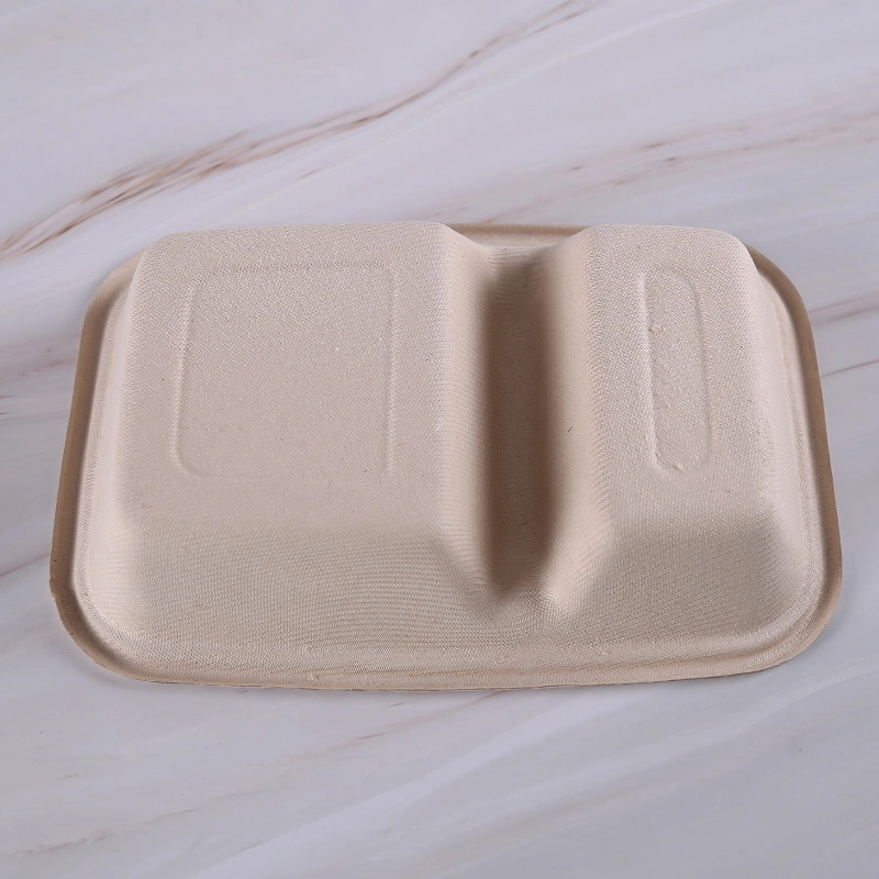 750ml 1000ml 1250ml Biodegradable Wheat Straw Pulp Lunch Packaging Food Container