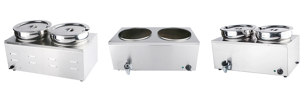 Stainless Steel Commercial Table Top Buffet Food Warmer Electric Bain Marie Commercial Electric Soup Warmer