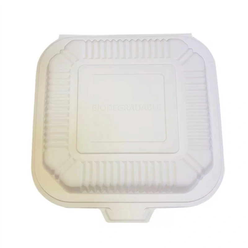 Compostable Cornstarch Takeout Box Degradable Takeout Box with Lid Eco-Friendly Lunch Box