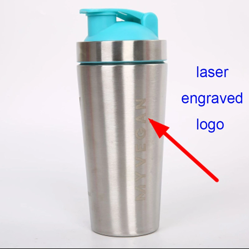 Personalized Stainless Steel Cocktail Dust-Proof Leakproof Protein Shaker Bottle 500ml 750ml 17oz 25oz Custom Logo