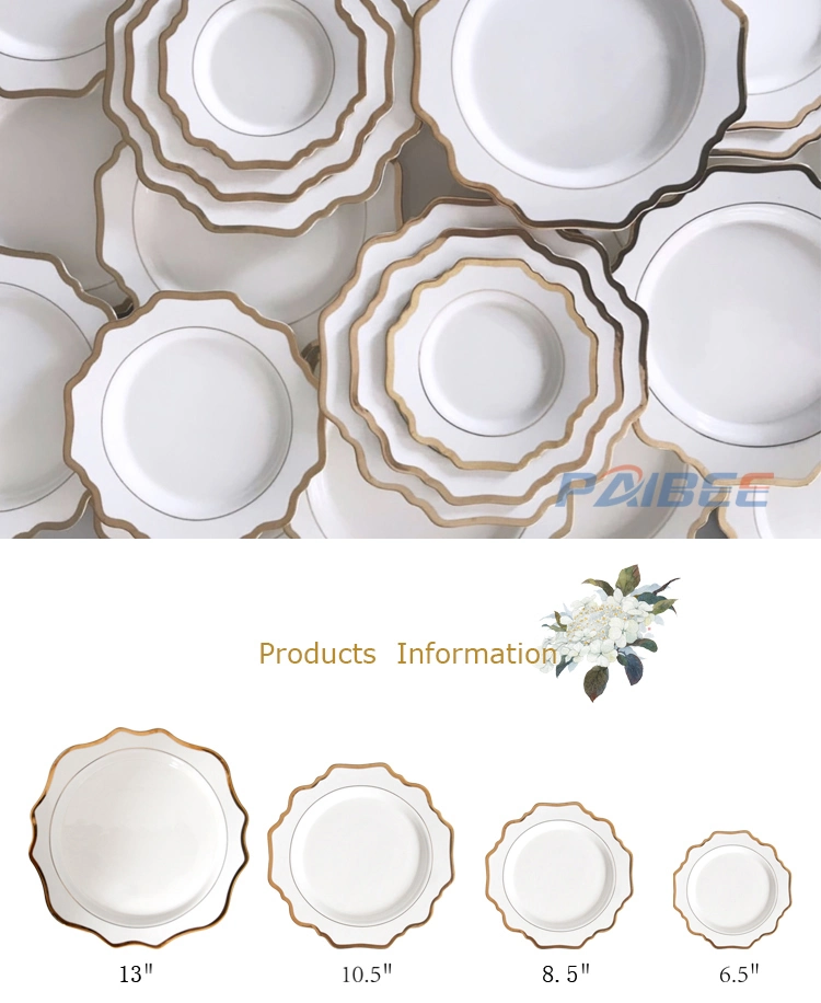 Wedding Luxury Dinnerware Sets Wholesale Porcelain Plates Sets Dinner Tableware
