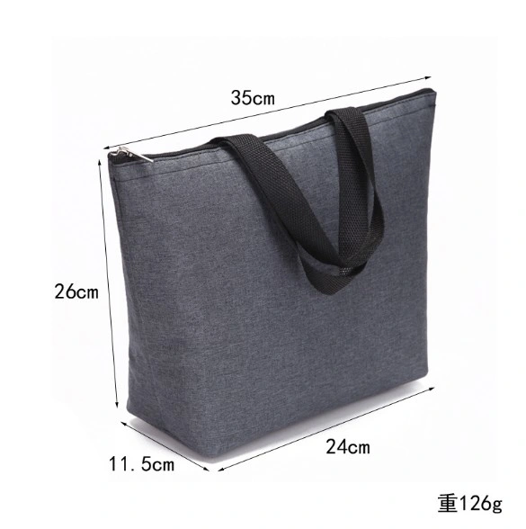 Waterproof Oxford Solid Thermal Insulation Kids Lunch Bags Women Portable Heat Preservation Picnic Lunch Box PEVA Food Bag Lunch Box Ice Pack
