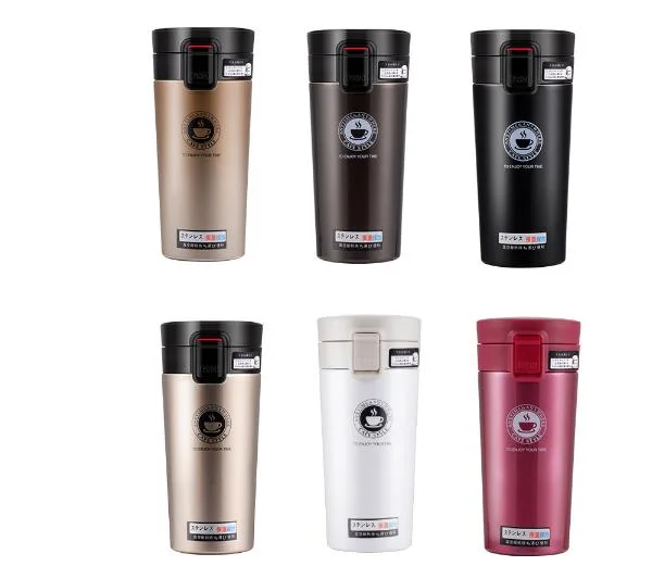 Custom Wide Mouth Office Travel Insulated Stainless Steel Vacuum Flasks Thermoses Coffee Thermos Bottle