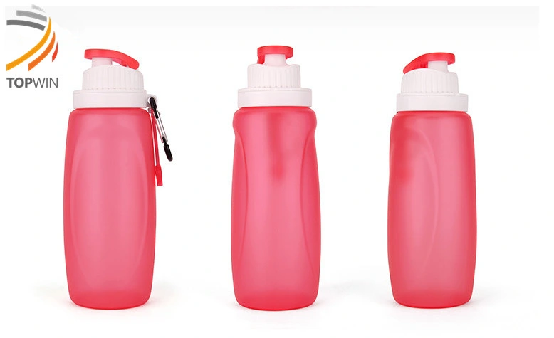 Custom Logo Portable Leak-Proof Foldable Collapsible Silicone Travel Water Bottle