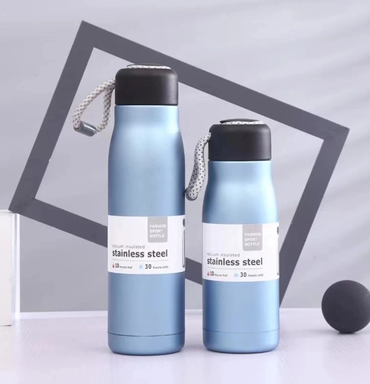 Promotion Blue Double Walled Stainless Steel Water Bottle Insulated Vacuum Flasks