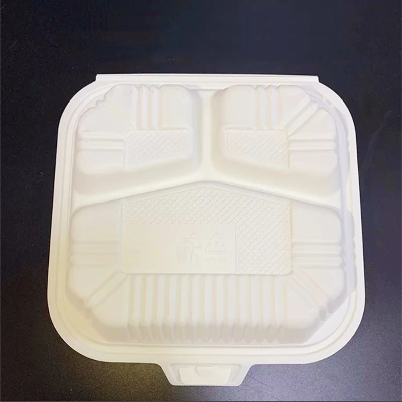 Compostable Cornstarch Takeout Box Degradable Takeout Box with Lid Eco-Friendly Lunch Box