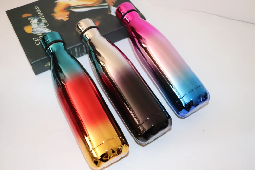 Double Walls Electroplating Stainless Steel Water Bottle Cola Bottle Insulated Stainless Travel Bottle Thermal Sport Bottle