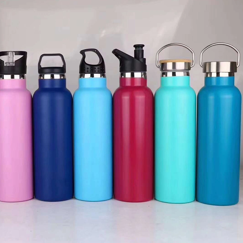 Private Label Wide Mouth 32oz Sport Leakproof Vacuum Insulated Stainless Steel Water Bottle with Straw Lid