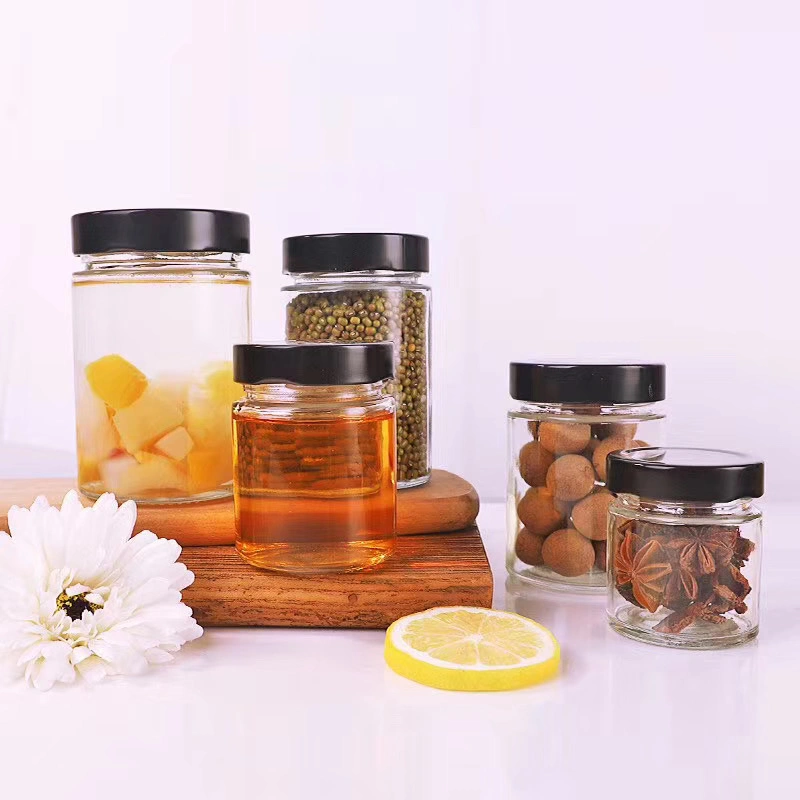 Eco-Friendly Food Packaging Storage Clear Honey Jar and Bottles with Child Resistant Lid for Tobacco